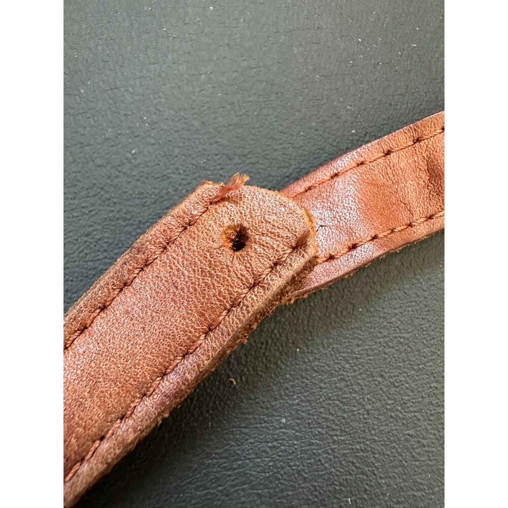 Vintage Hand Tooled Leather Satchel Bag Western Tooled Crossbody Purse Brown - Picture 14 of 16